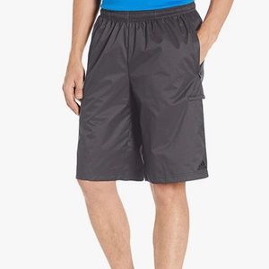 NWT Adidas Men's Woven Training Shorts DW9447 Dark Gray Heather/Black Size S